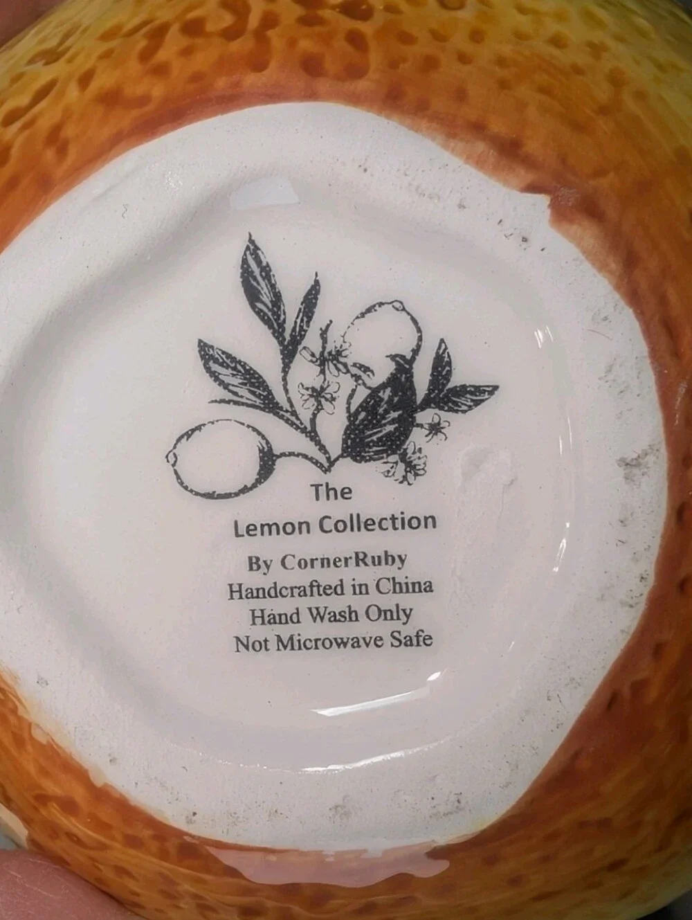 Lemon Collection by Ruby Corner Lemon Shaped Ceramic Creamer Pitchers